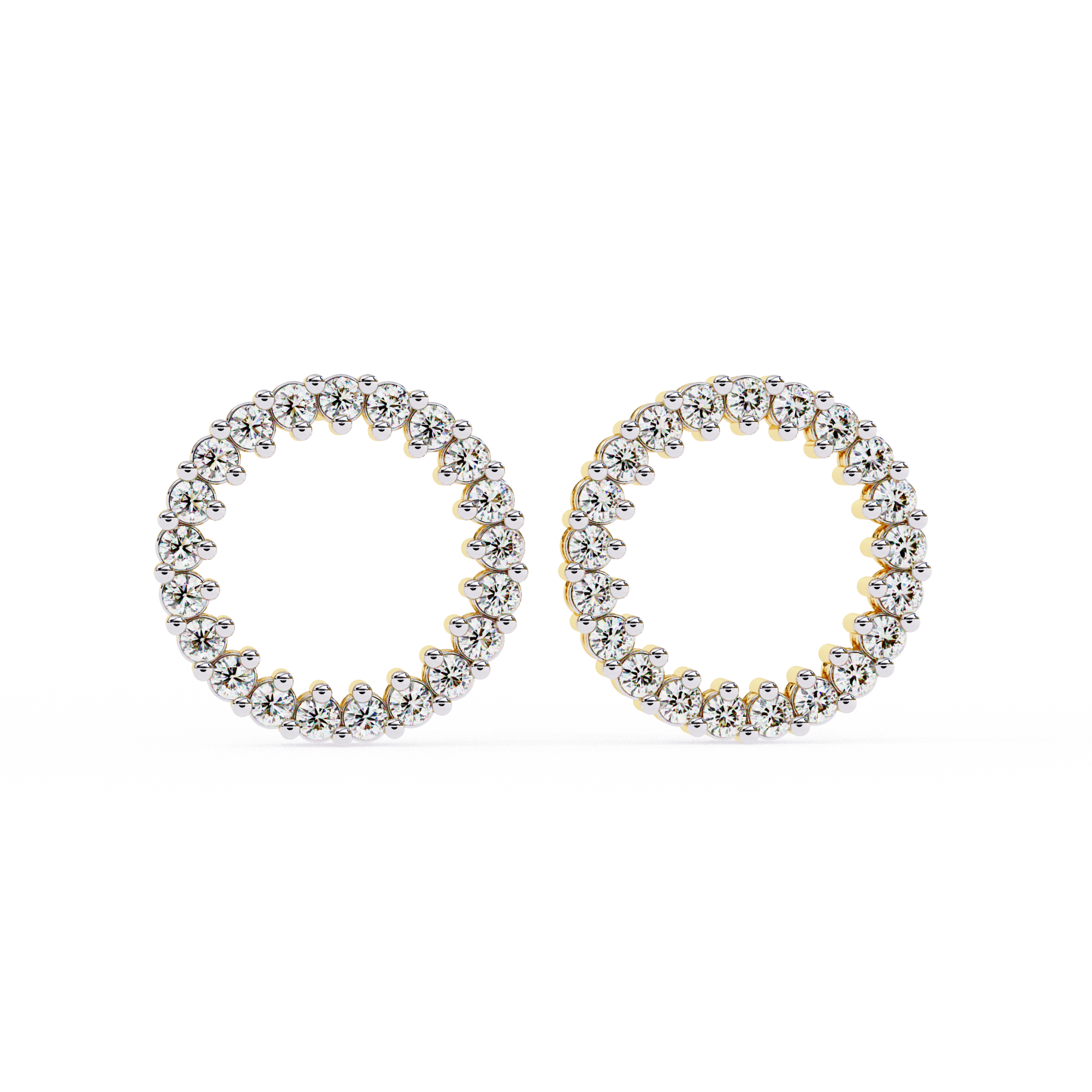 Constellation Scattered Diamond Stud Earrings — 10k–18k Gold