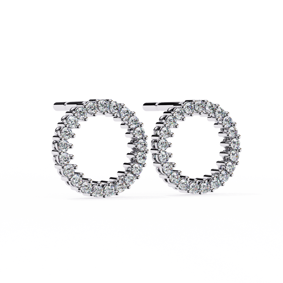 Constellation Scattered Diamond Stud Earrings — 10k–18k Gold