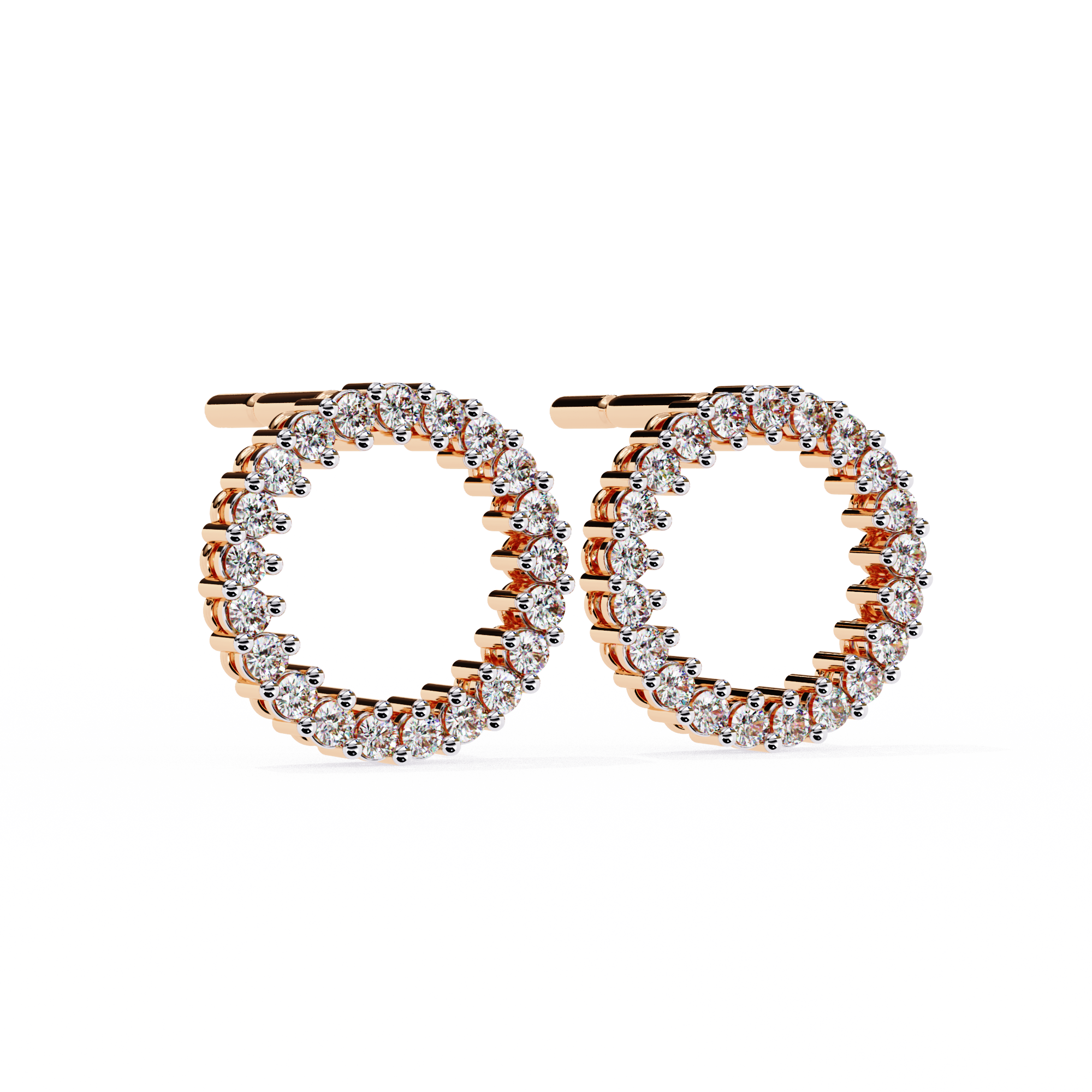 Constellation Scattered Diamond Stud Earrings — 10k–18k Gold