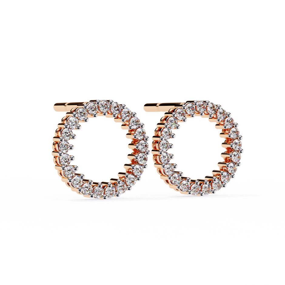 Constellation Scattered Diamond Stud Earrings — 10k–18k Gold