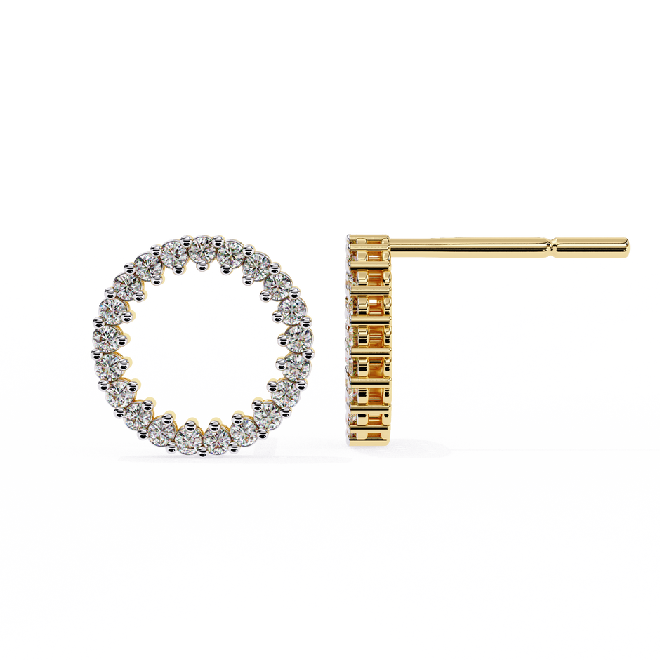 Constellation Scattered Diamond Stud Earrings — 10k–18k Gold