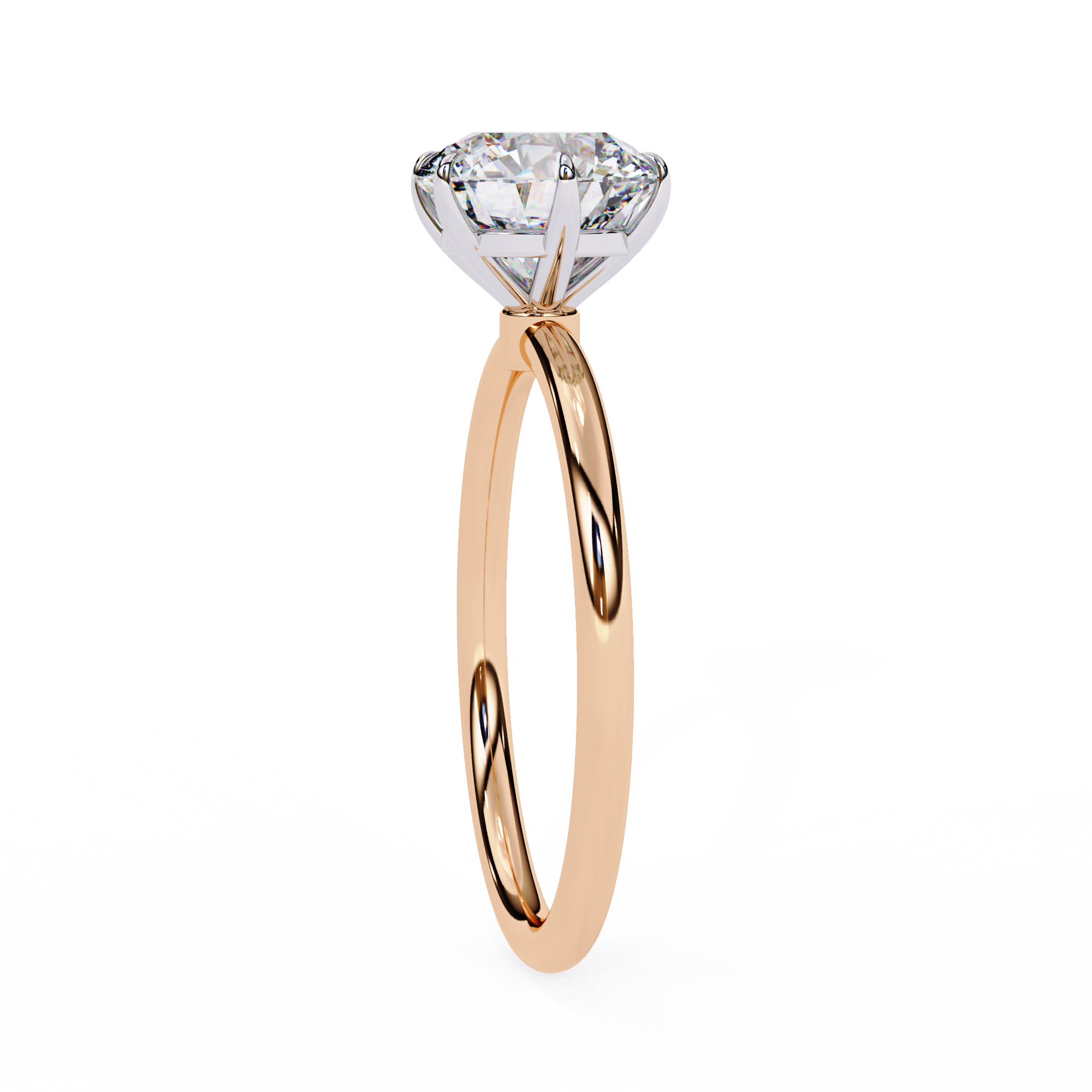 Diamond Solitaire Ring in 10k–18k Gold