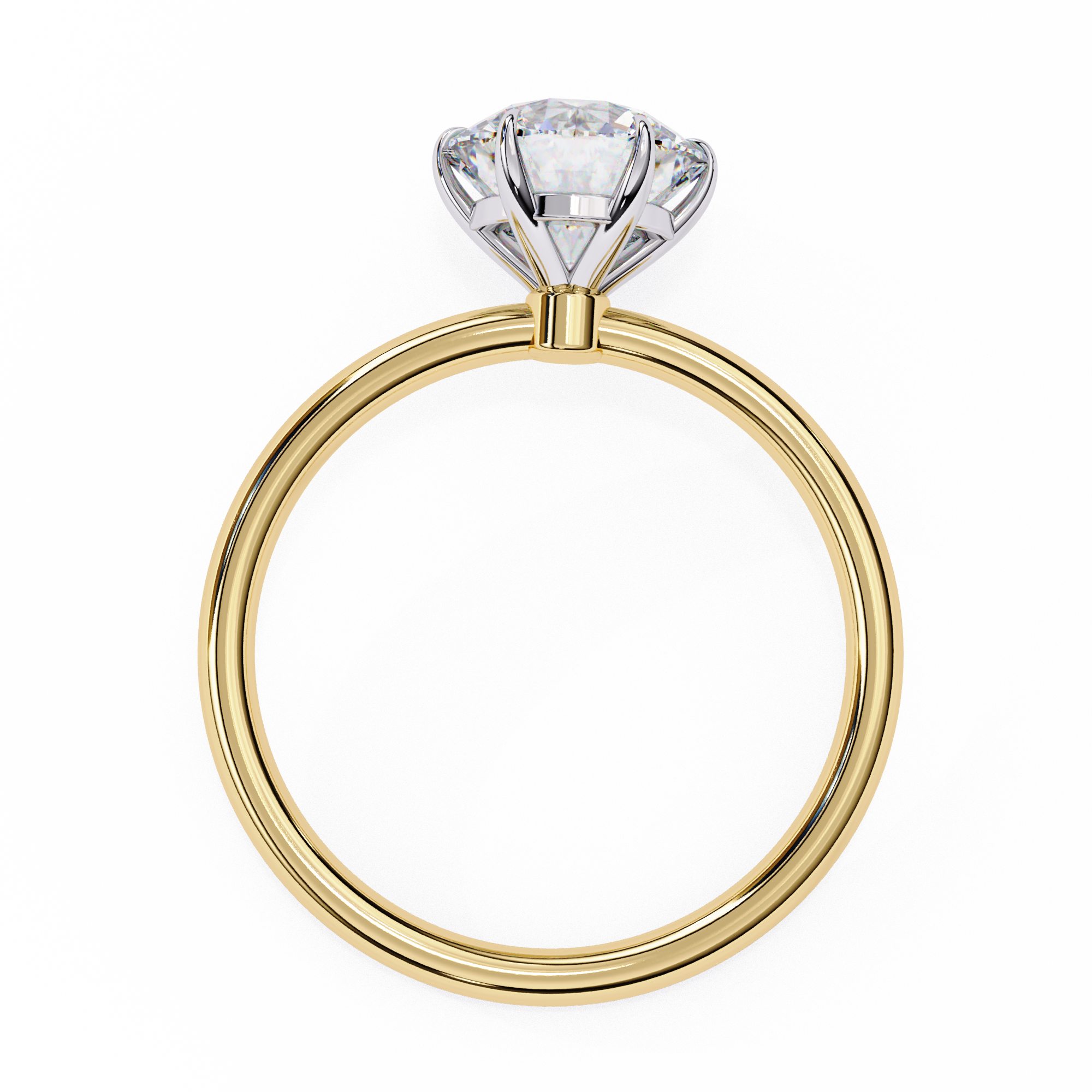 Diamond Solitaire Ring in 10k–18k Gold