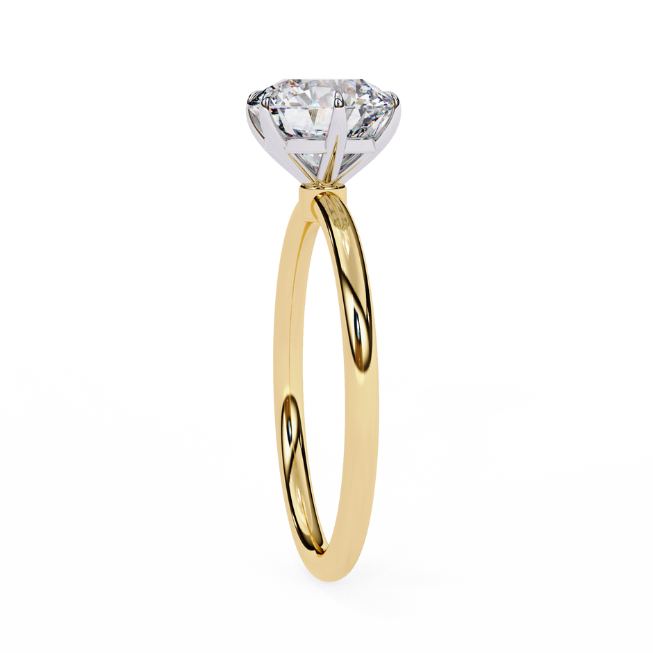 Diamond Solitaire Ring in 10k–18k Gold