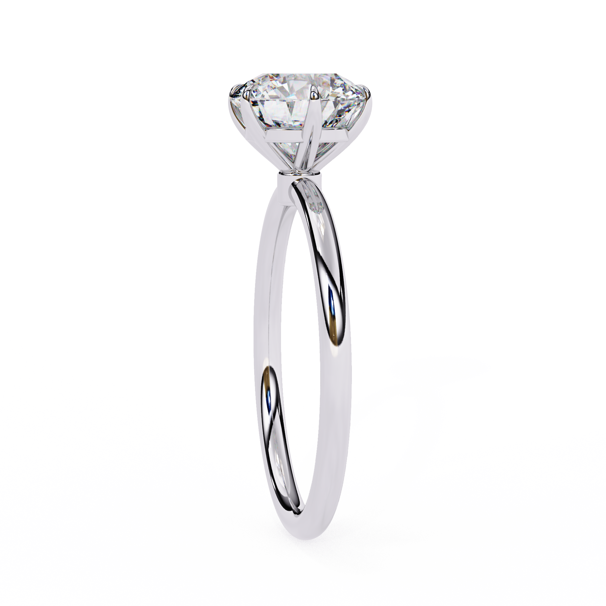 Diamond Solitaire Ring in 10k–18k Gold