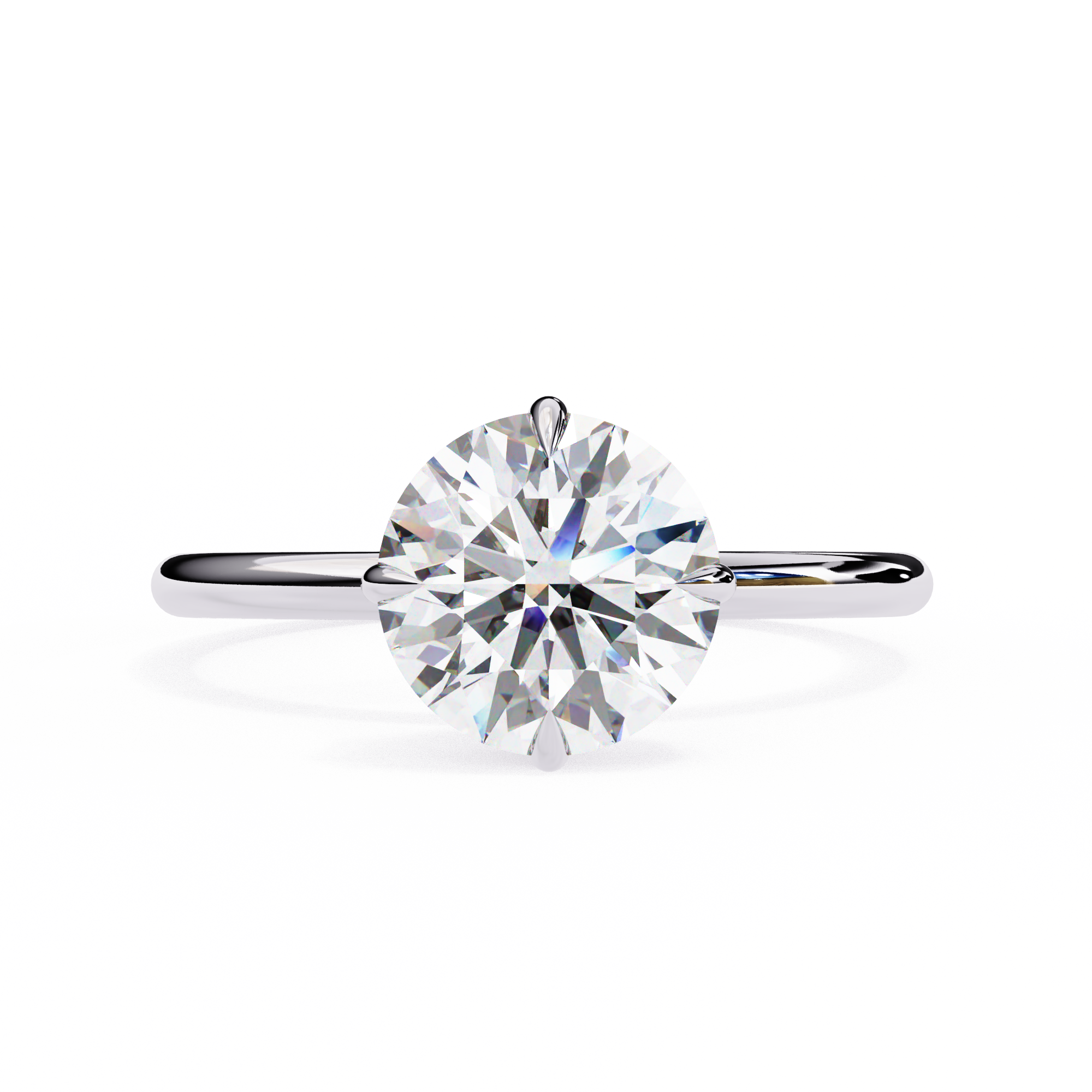 Diamond Solitaire Ring in 10k–18k Gold