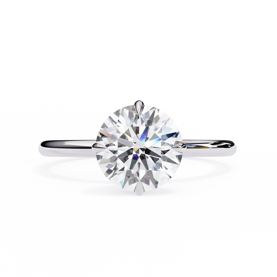 Diamond Solitaire Ring in 10k–18k Gold
