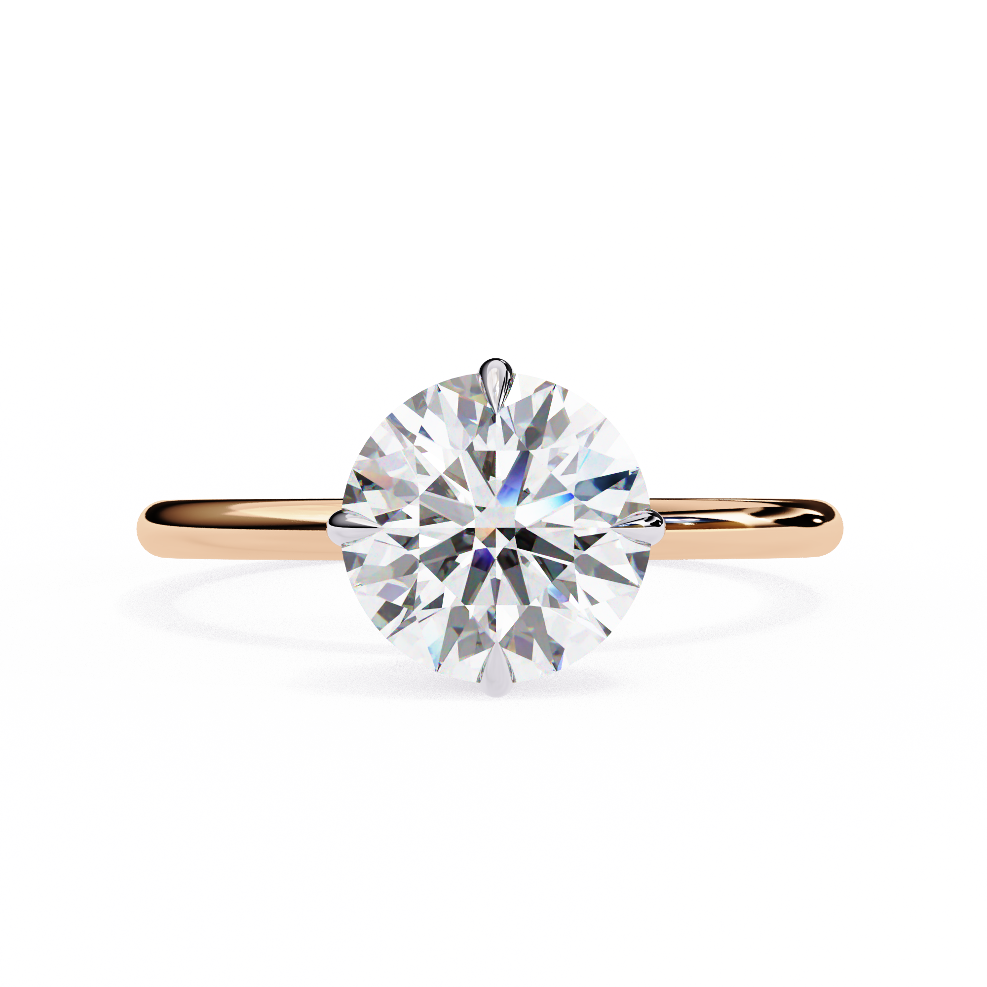 Diamond Solitaire Ring in 10k–18k Gold