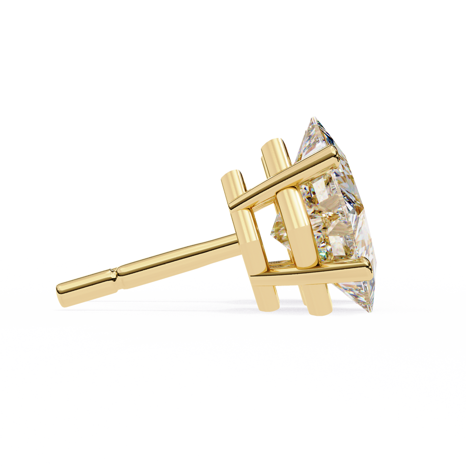Éclat Solitaire Diamond Stud Earrings — 10k–18k Gold