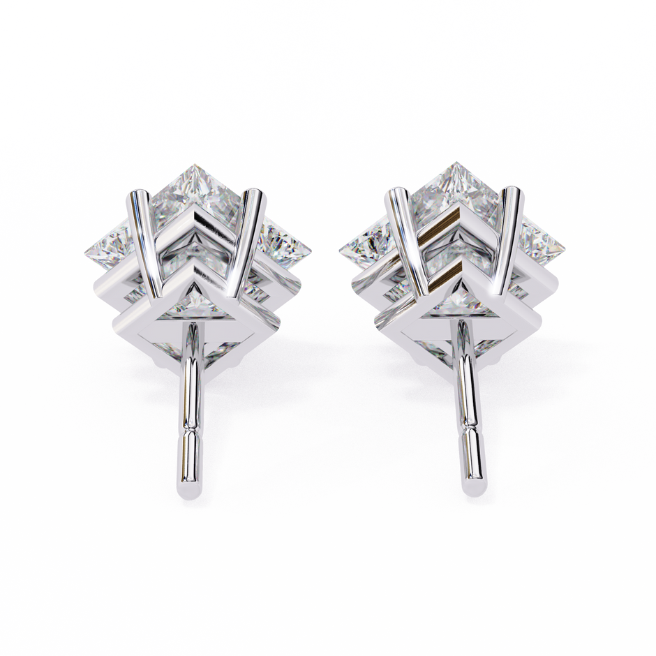 Éclat Solitaire Diamond Stud Earrings — 10k–18k Gold