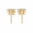 Éclat Solitaire Diamond Stud Earrings — 10k–18k Gold
