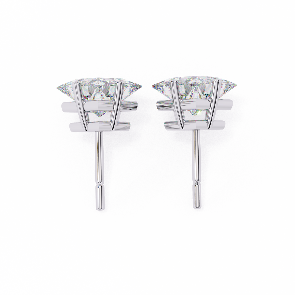 Éclat Solitaire Diamond Stud Earrings — 10k–18k Gold