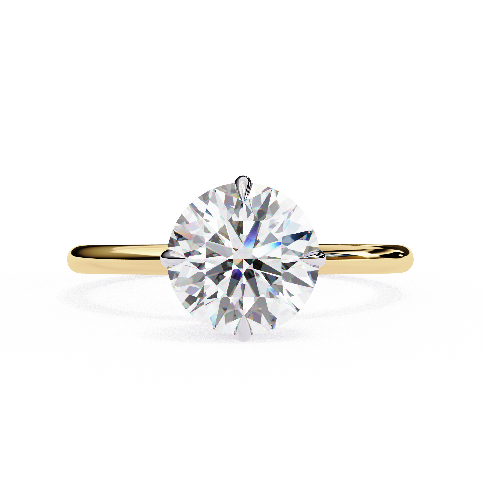 Diamond Solitaire Ring in 10k–18k Gold