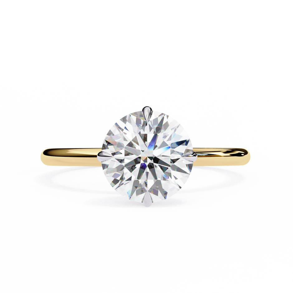 Diamond Solitaire Ring in 10k–18k Gold