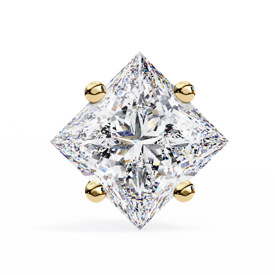 Éclat Solitaire Diamond Stud Earrings — 10k–18k Gold