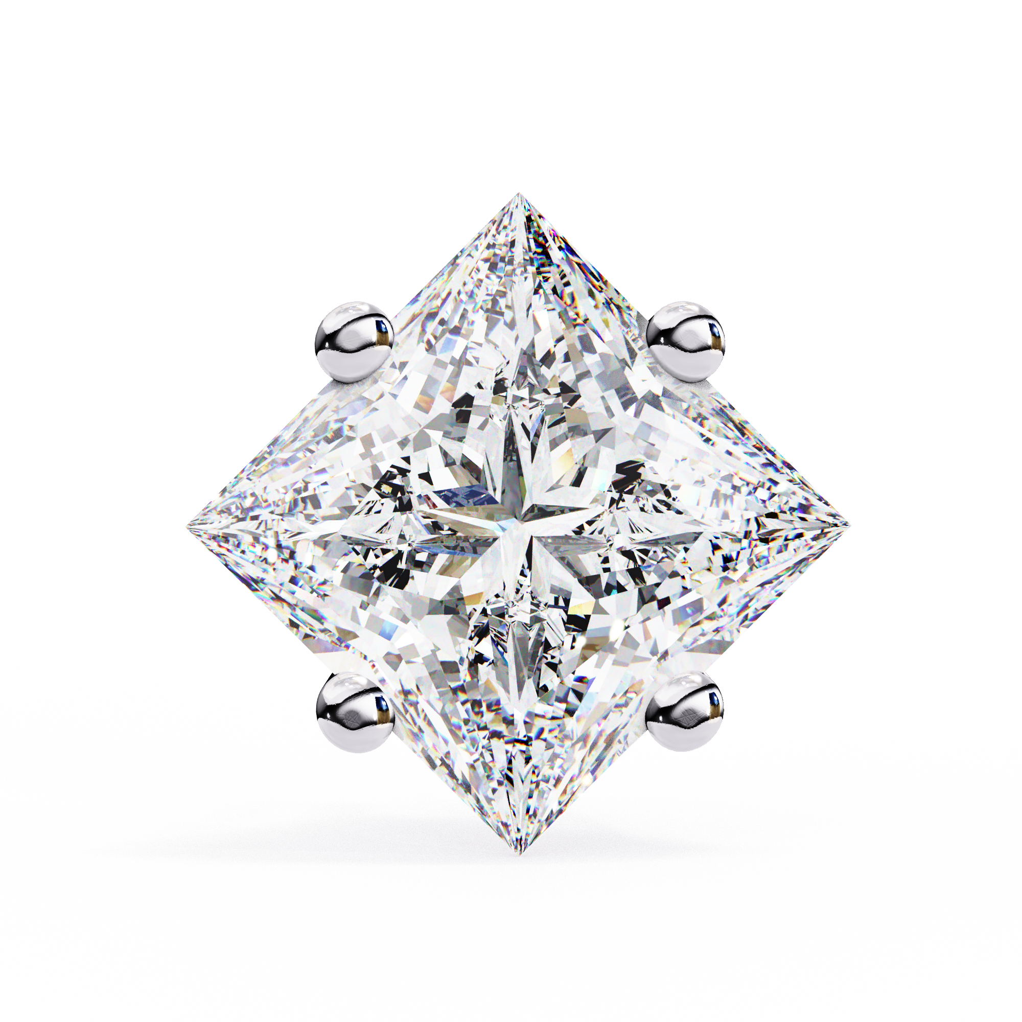 Éclat Solitaire Diamond Stud Earrings — 10k–18k Gold