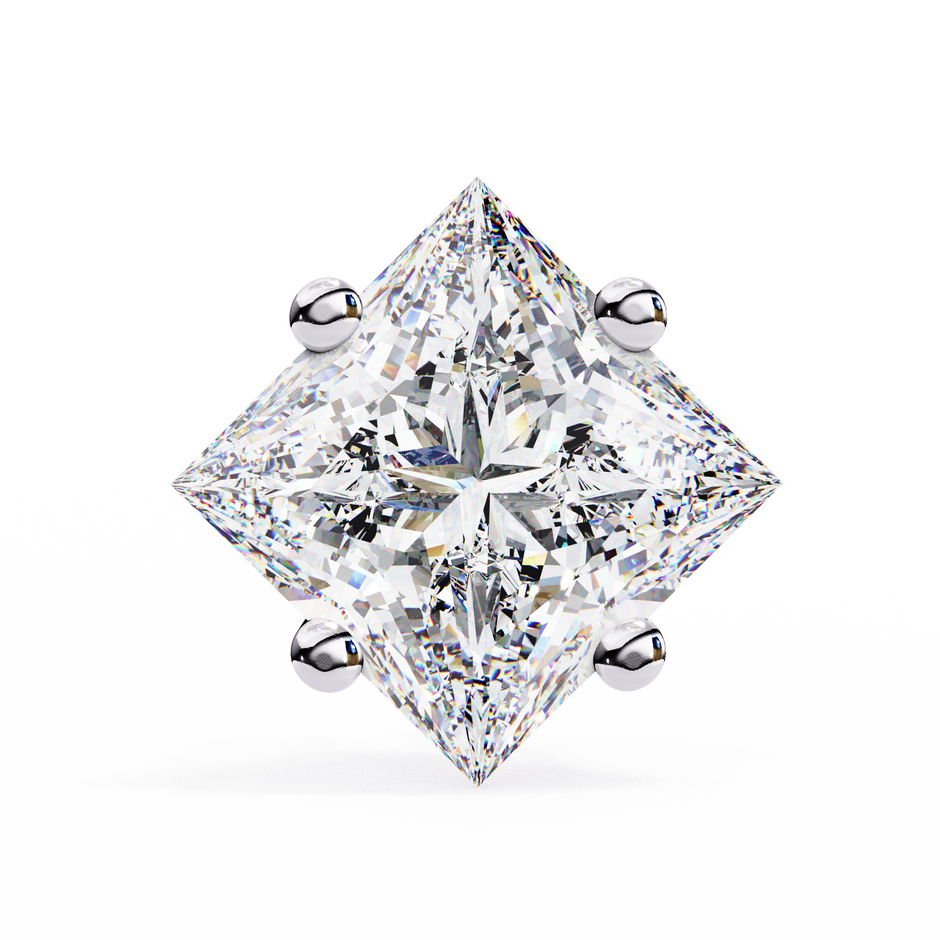 Éclat Solitaire Diamond Stud Earrings — 10k–18k Gold