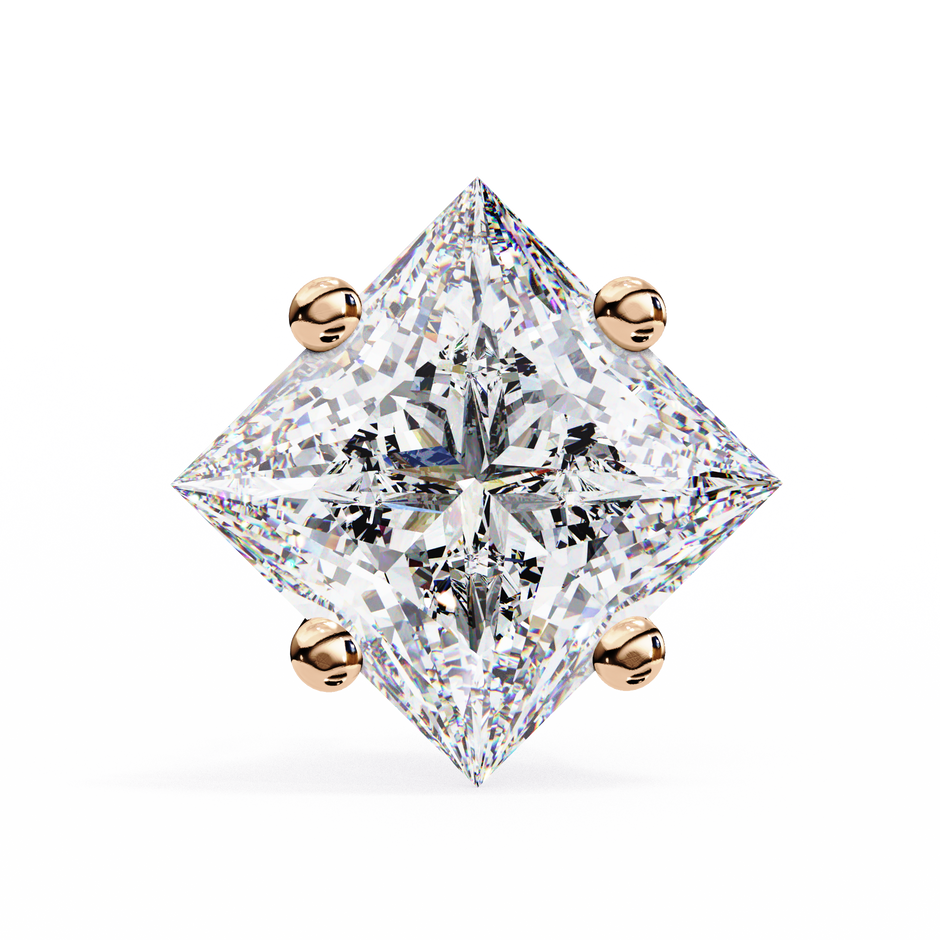 Éclat Solitaire Diamond Stud Earrings — 10k–18k Gold