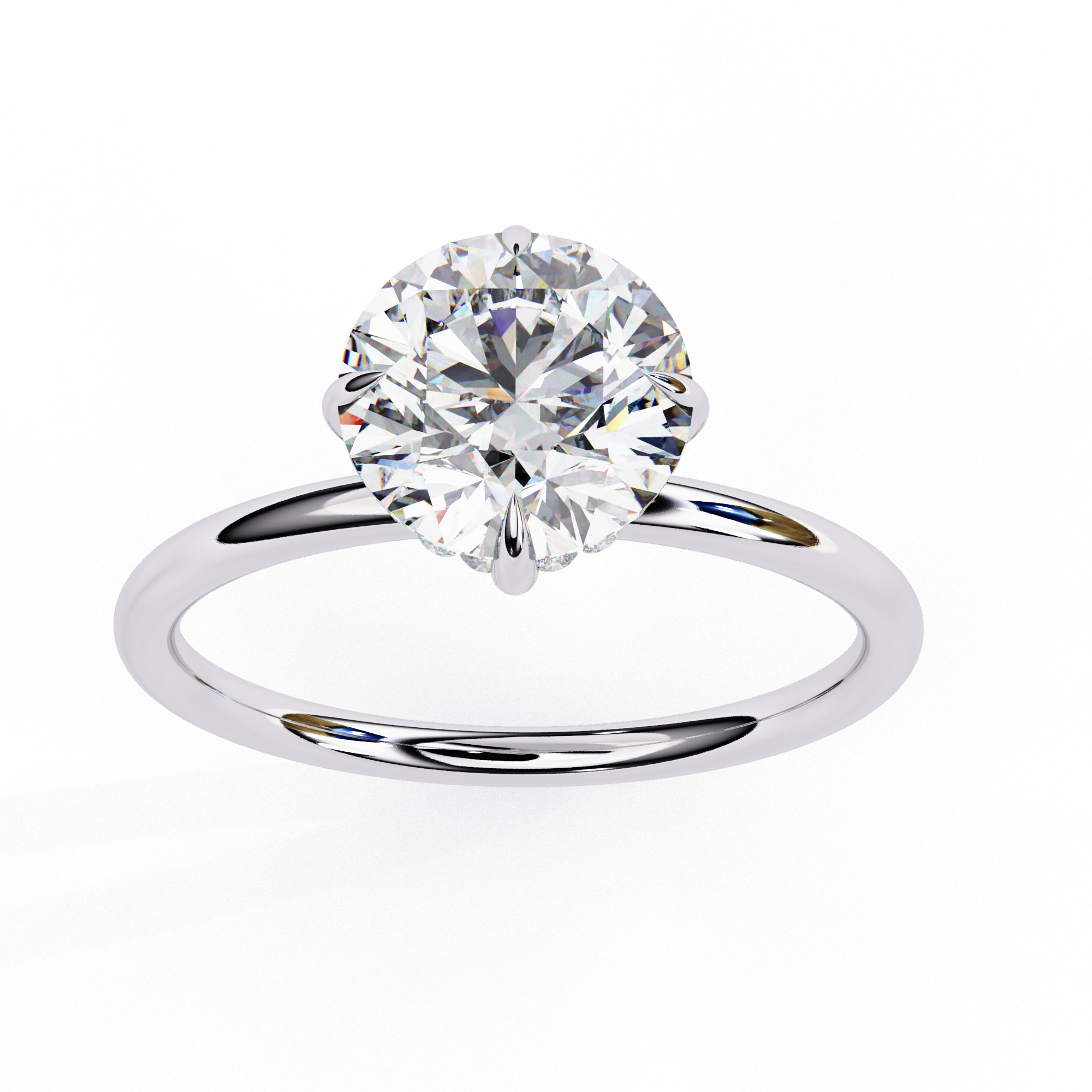 Diamond Solitaire Ring in 10k–18k Gold