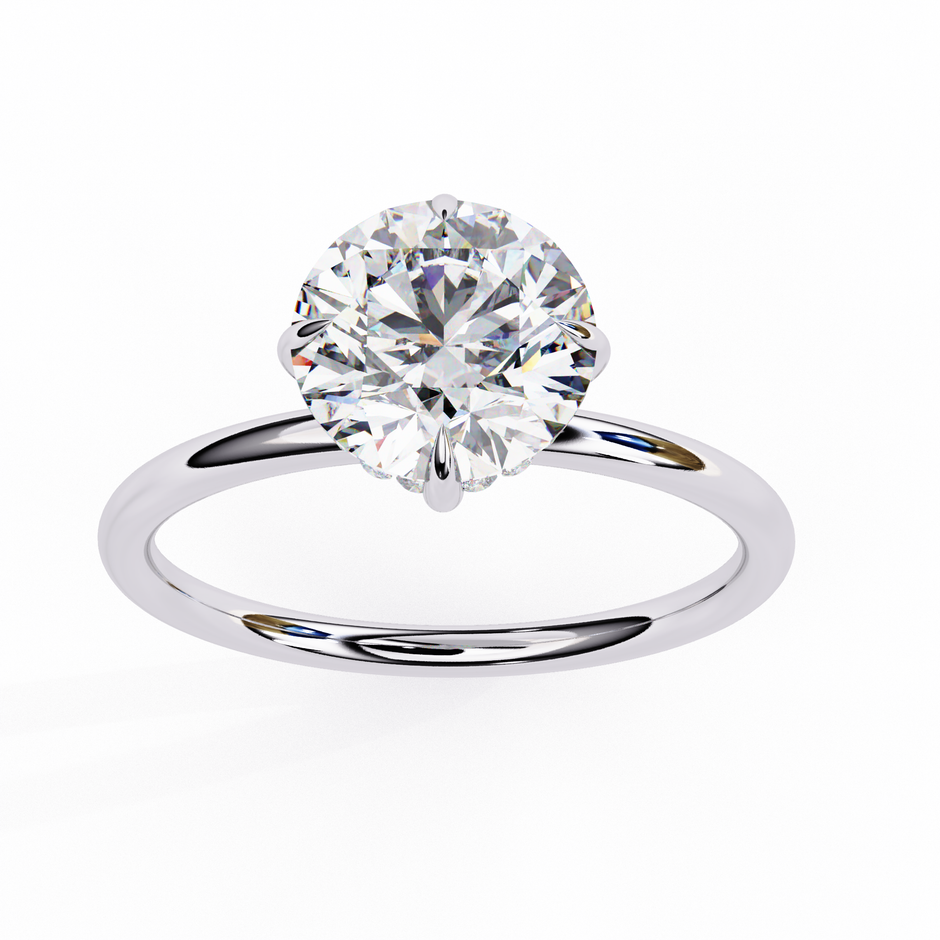 Diamond Solitaire Ring in 10k–18k Gold