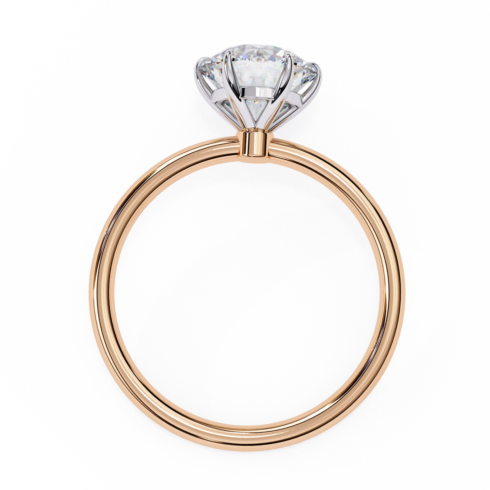 Diamond Solitaire Ring in 10k–18k Gold