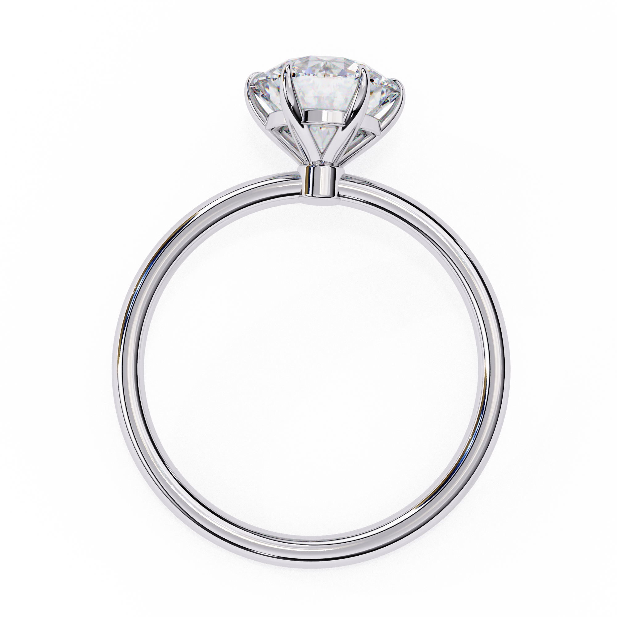 Diamond Solitaire Ring in 10k–18k Gold