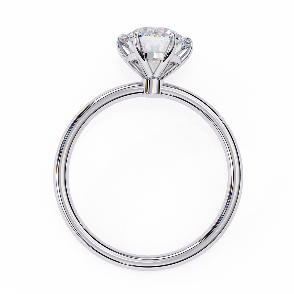 Diamond Solitaire Ring in 10k–18k Gold
