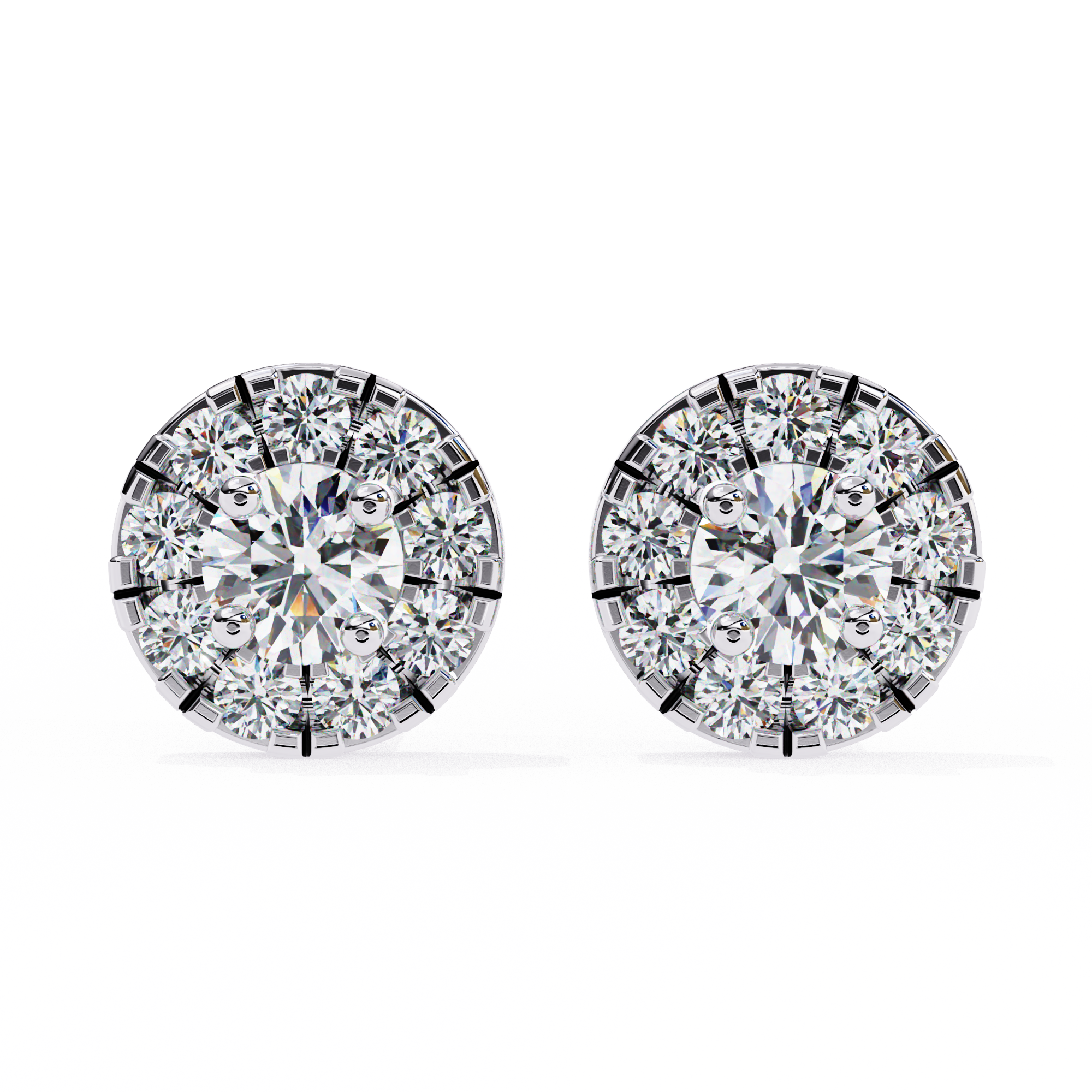 Velour Pear Teardrop Diamond Stud Earrings — 10k–18k Gold