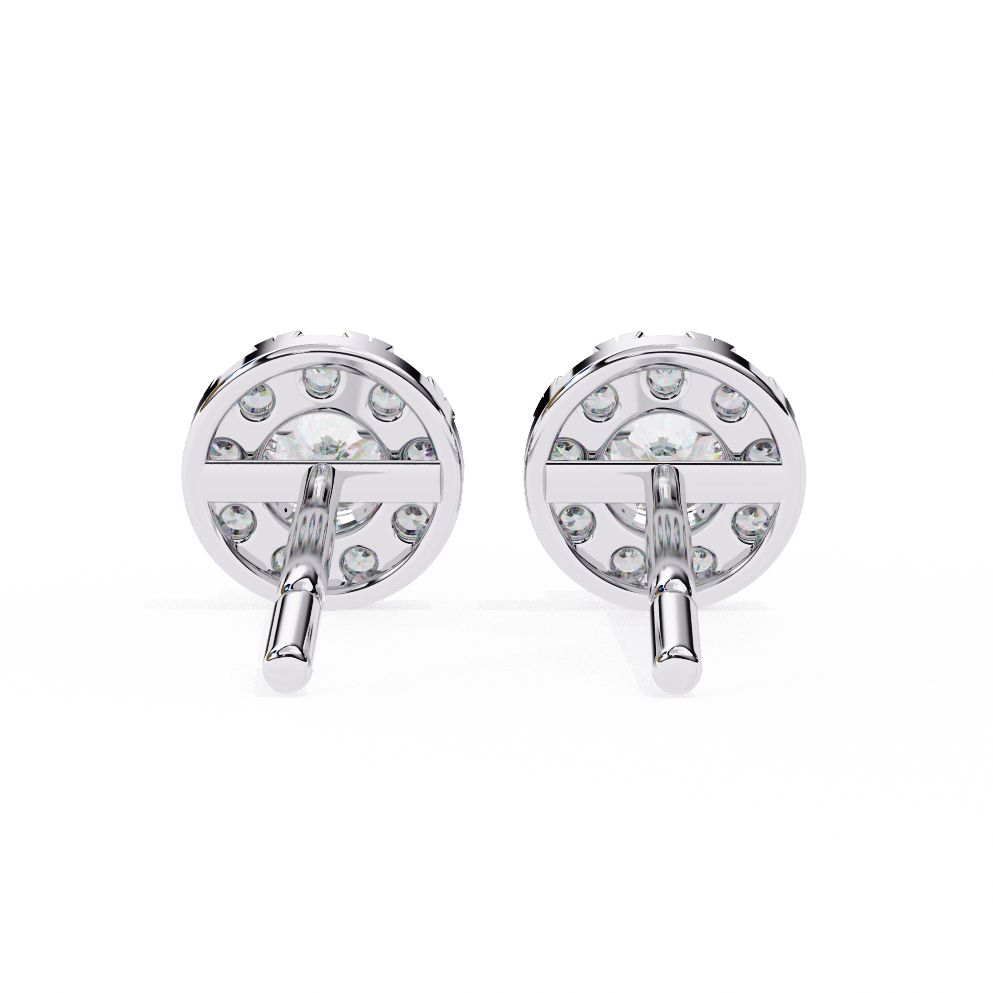 Velour Pear Teardrop Diamond Stud Earrings — 10k–18k Gold