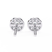Velour Pear Teardrop Diamond Stud Earrings — 10k–18k Gold