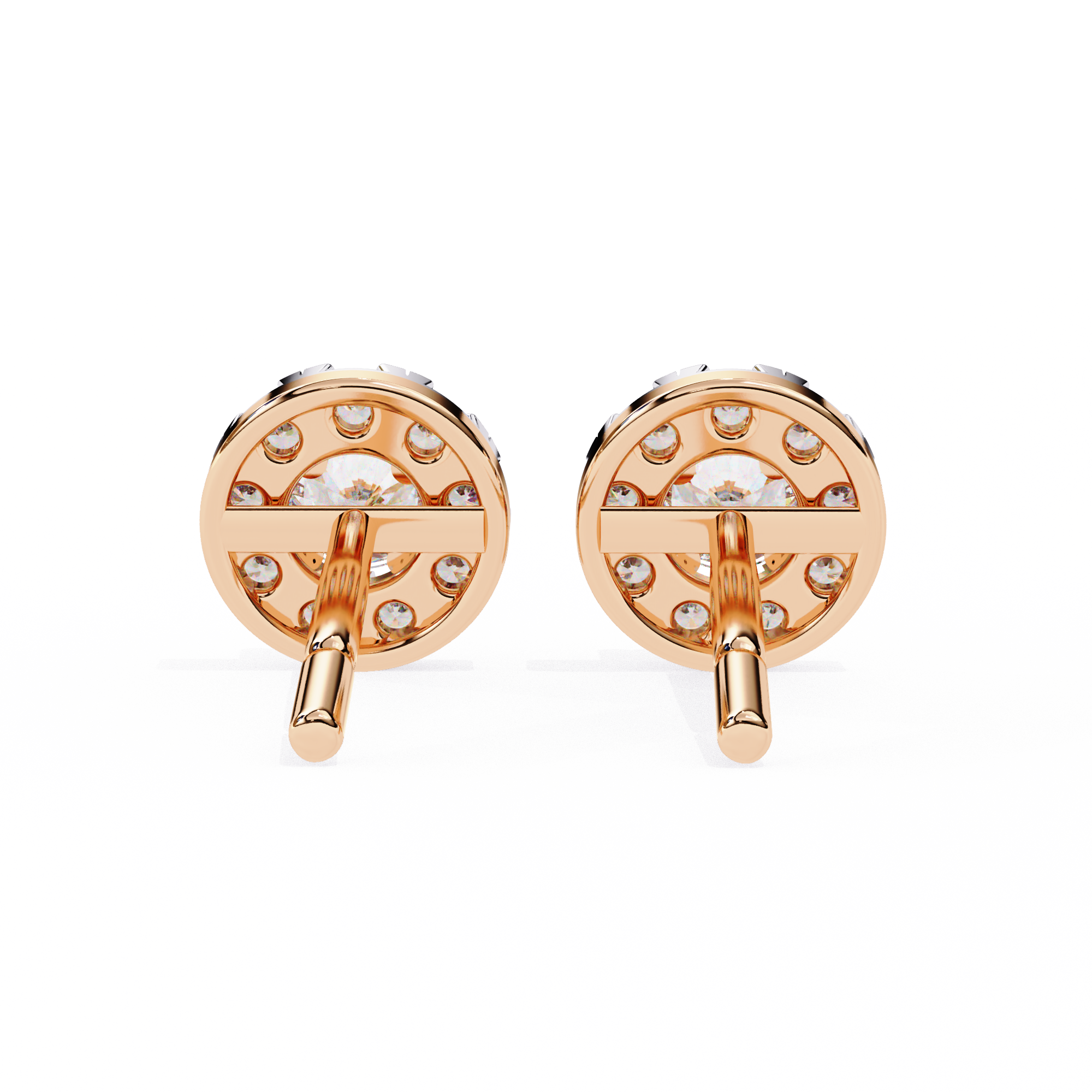 Velour Pear Teardrop Diamond Stud Earrings — 10k–18k Gold
