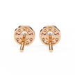Velour Pear Teardrop Diamond Stud Earrings — 10k–18k Gold