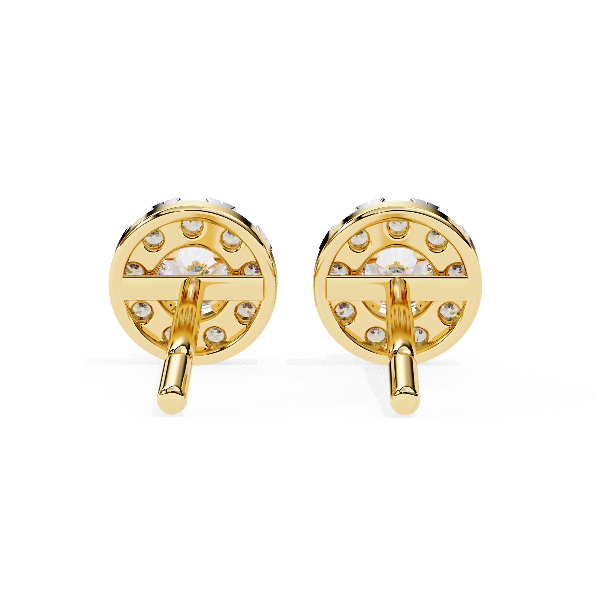 Velour Pear Teardrop Diamond Stud Earrings — 10k–18k Gold