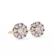 Velour Pear Teardrop Diamond Stud Earrings — 10k–18k Gold