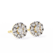 Velour Pear Teardrop Diamond Stud Earrings — 10k–18k Gold