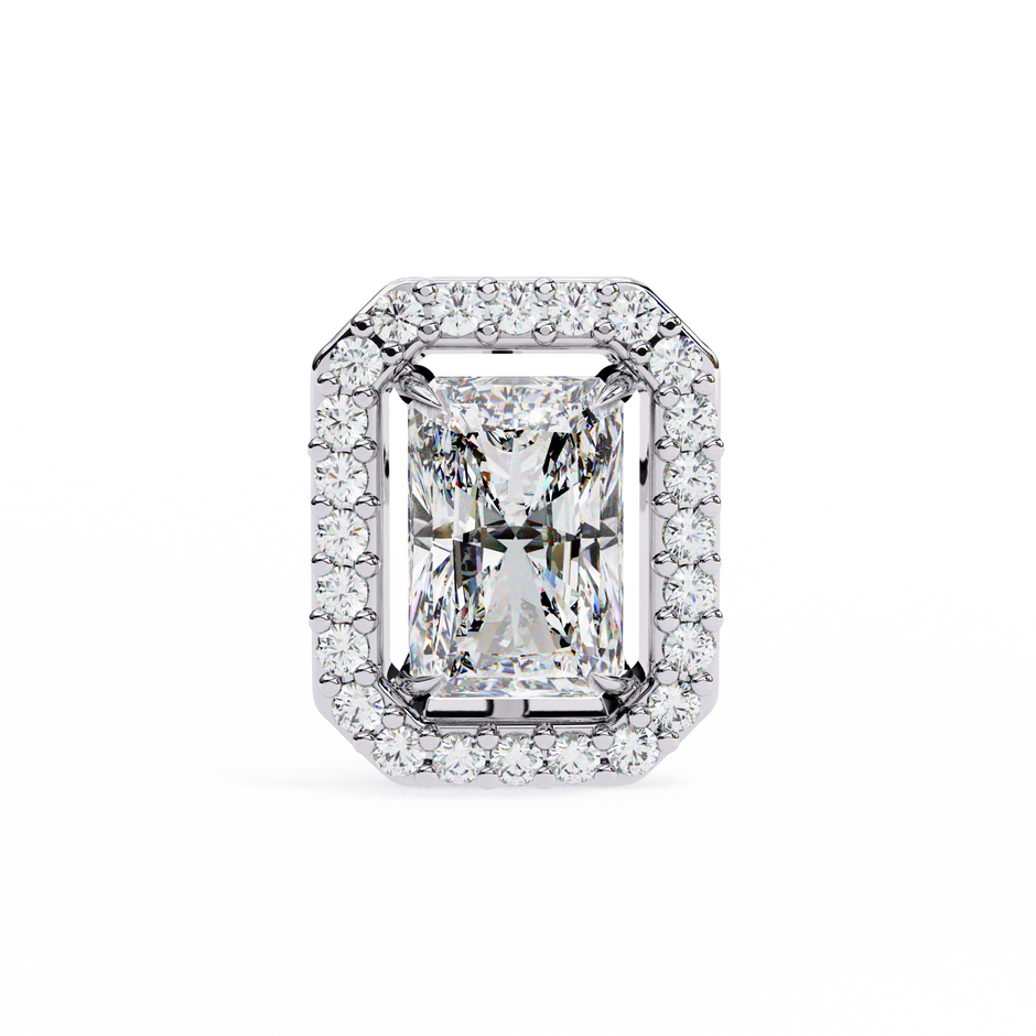 Panthère Princess-Cut Diamond Stud Earrings — 10k–18k Gold