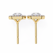 Panthère Princess-Cut Diamond Stud Earrings — 10k–18k Gold