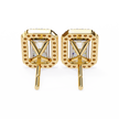 Panthère Princess-Cut Diamond Stud Earrings — 10k–18k Gold