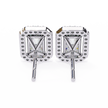Panthère Princess-Cut Diamond Stud Earrings — 10k–18k Gold