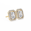 Panthère Princess-Cut Diamond Stud Earrings — 10k–18k Gold