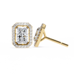 Panthère Princess-Cut Diamond Stud Earrings — 10k–18k Gold