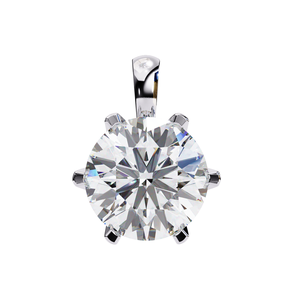 Diamond Circle Halo Pendant