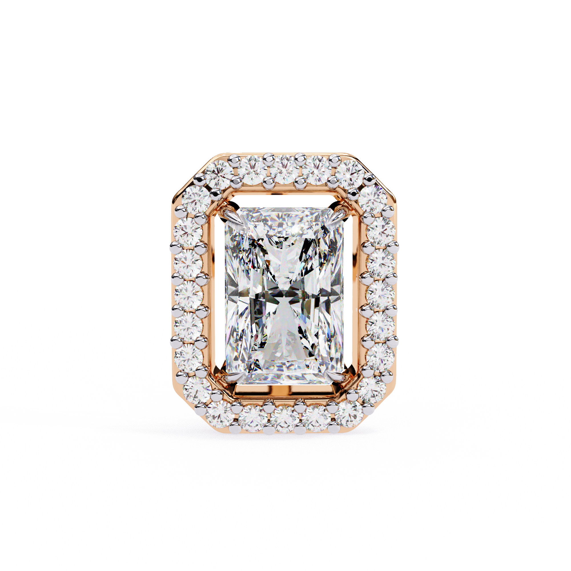 Panthère Princess-Cut Diamond Stud Earrings — 10k–18k Gold