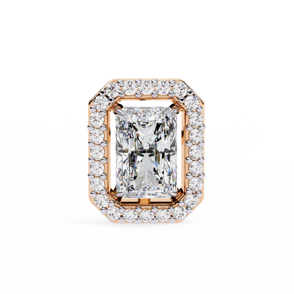 Panthère Princess-Cut Diamond Stud Earrings — 10k–18k Gold