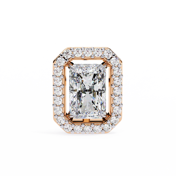 Panthère Princess-Cut Diamond Stud Earrings — 10k–18k Gold