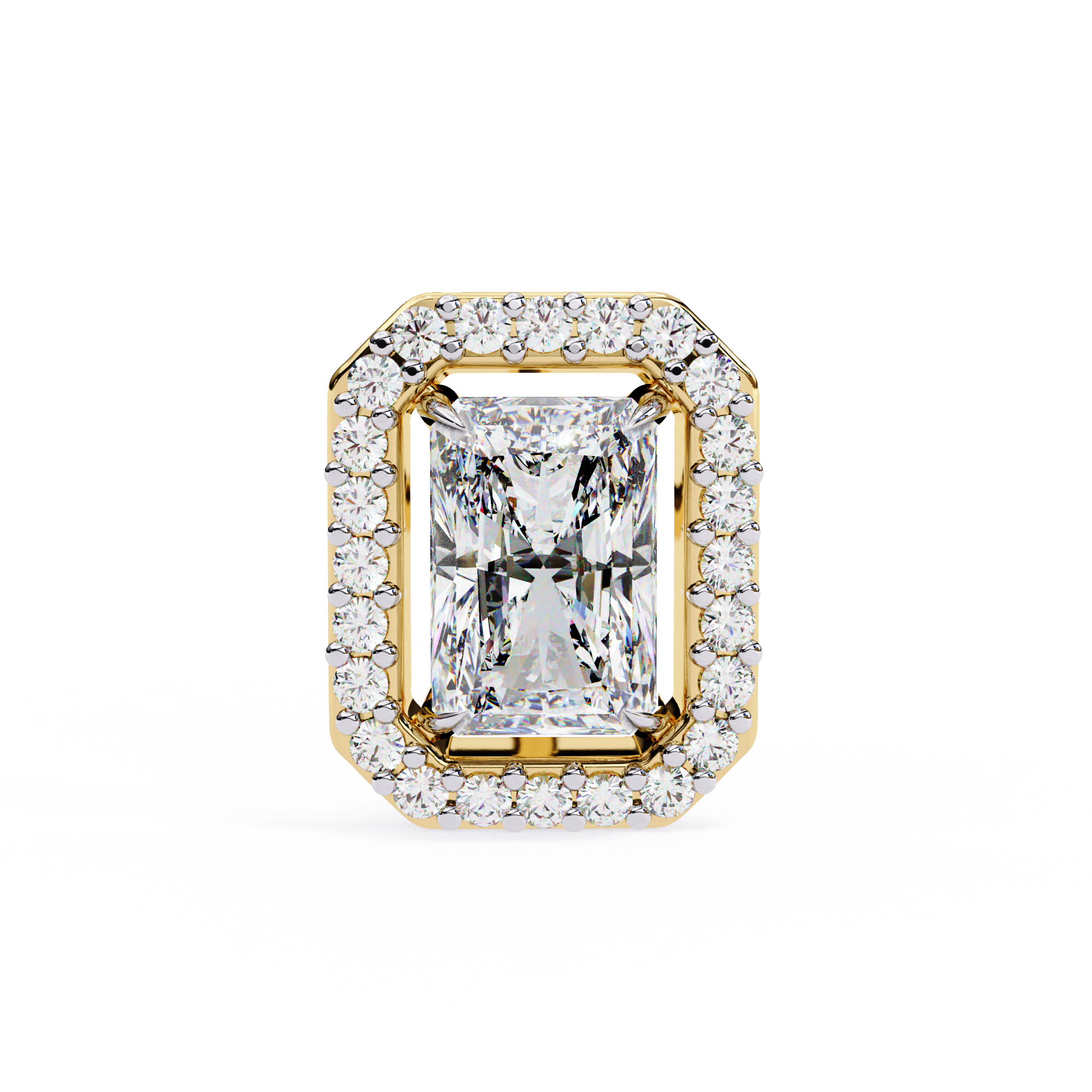 Panthère Princess-Cut Diamond Stud Earrings — 10k–18k Gold