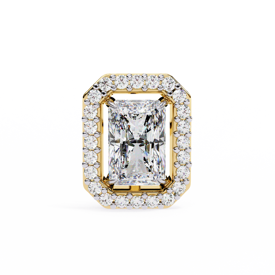 Panthère Princess-Cut Diamond Stud Earrings — 10k–18k Gold