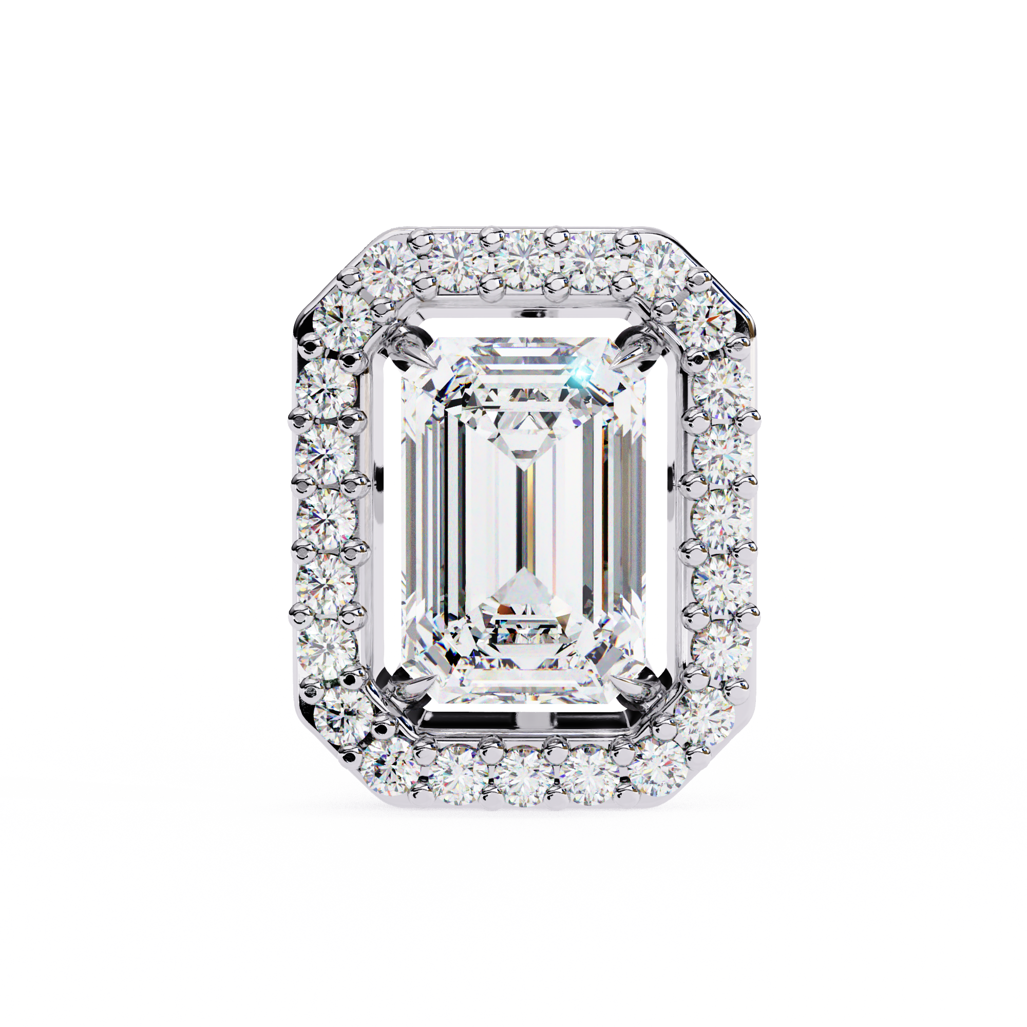Serenity Pavé Square Diamond Stud Earrings — 10k–18k Gold