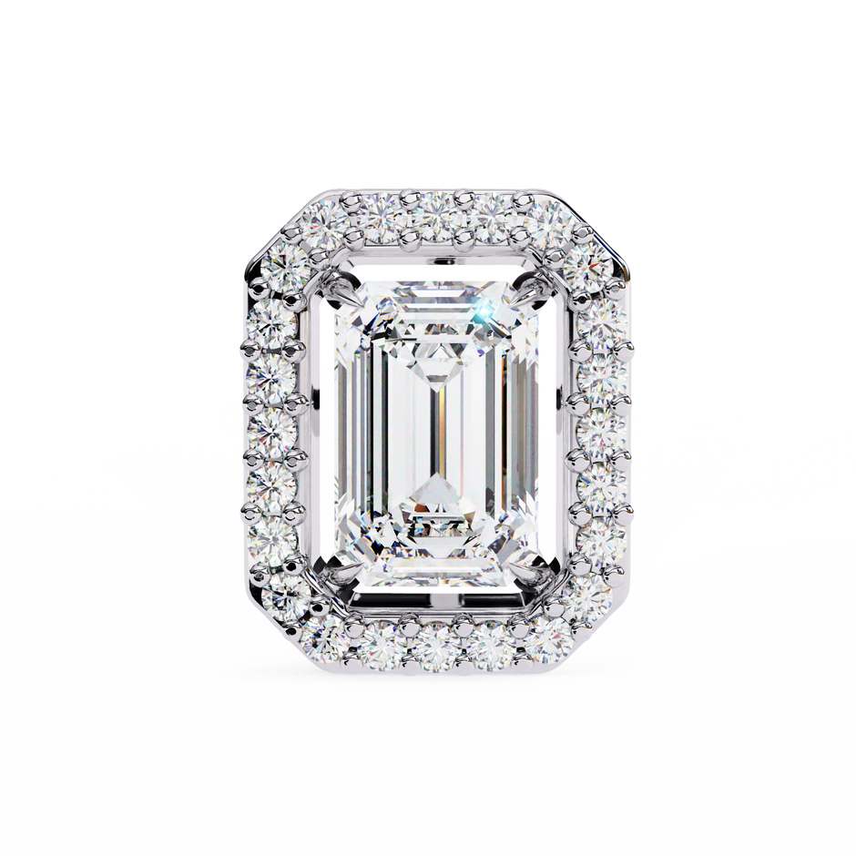Serenity Pavé Square Diamond Stud Earrings — 10k–18k Gold