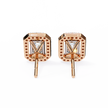 Serenity Pavé Square Diamond Stud Earrings — 10k–18k Gold